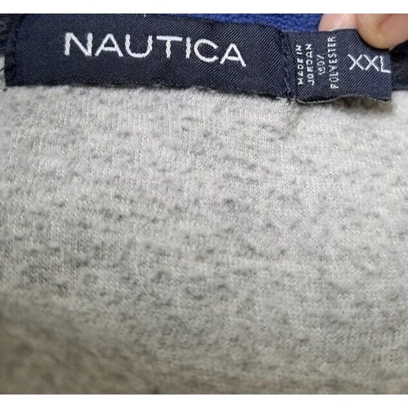 Nautica Pullover Gray Size 2X Lightweight Embroidered Back Logo Jacket Soft - Picture 4 of 5